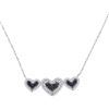 0.35CTW White and Black Diamond Anniversary 10KT Necklace White Gold - GD98642