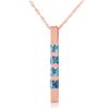 0.35 ctw Blue Topaz Necklace Jewelry 14KT Rose Gold - GG#2288