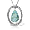 11.60 ctw Blue Topaz & Diamond Necklace Jewelry 14KT White Gold - GG#5524