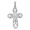 0.10CT Diamond Cross 10KT Pendant White Gold - GD15559