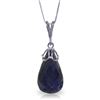 14.8 ctw Sapphire Necklace Jewelry 14KT White Gold - GG#3284