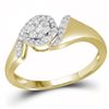 Image 1 : 0.20CT Diamond Anniversary 10KT Ring Yellow Gold - GD110215