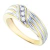 Image 1 : 0.12CT Diamond Mens 10KT Ring Yellow Gold - GD27023