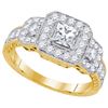 Image 1 : 1.50CT Diamond Bridal 14KT Ring Yellow Gold - GD92829