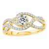 Image 1 : 0.60CT Diamond Bridal 14KT Ring Yellow Gold - GD45571