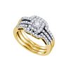 Image 1 : 0.60CT Diamond Bridal 14KT Ring Yellow Gold - GD73572