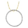Image 1 : 0.10CT Diamond Circle 10KT Pendant Yellow Gold - GD37331