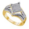 Image 1 : 0.33CT Diamond Micro-Pave 10KT Ring Yellow Gold - GD64659