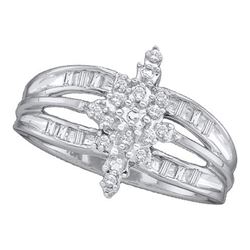 0.15CT Diamond Cluster 10KT Ring White Gold - GD42400
