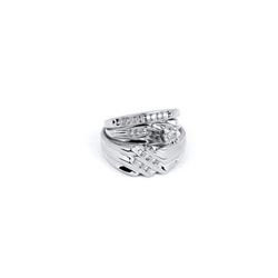 0.33CT Diamond Trio Set 10KT Ring White Gold - GD18168