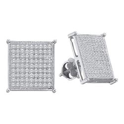 0.10CT Diamond Micro-Pave 10KT Earrings White Gold - GD50435