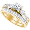 Image 1 : 1.25CT Diamond Bridal 14KT Ring Yellow Gold - GD83072