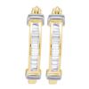 Image 1 : 0.20CT Diamond Hoops 10KT Earrings Yellow Gold - GD7755