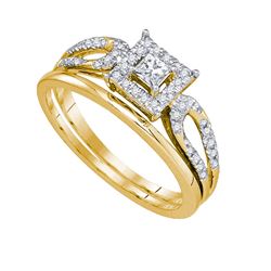 0.25CT Diamond Bridal 10KT Ring Yellow Gold - GD81245
