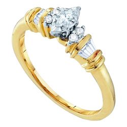 0.20CT Diamond Bridal 10KT Ring Yellow Gold - GD14930