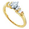 Image 1 : 0.20CT Diamond Bridal 10KT Ring Yellow Gold - GD14930