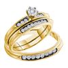 Image 1 : 0.35CT Diamond Trio Set 14KT Ring Yellow Gold - GD54930