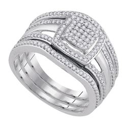 0.33CT Diamond Micro-Pave 10KT Ring White Gold - GD92094