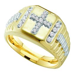 0.25CT Diamond Mens 10KT Ring Yellow Gold - GD55638