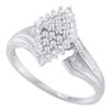Image 1 : 0.10CT Diamond Cluster 10KT Ring White Gold - GD24169