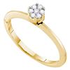 Image 1 : 0.10CT Diamond Flower 10KT Ring Yellow Gold - GD39810