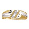 Image 1 : 0.10CT Diamond Mens 10KT Ring Yellow Gold - GD18448