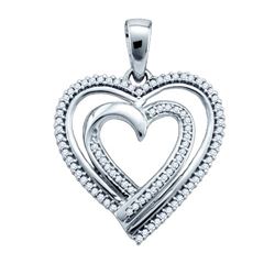 0.25CT Diamond Heart 10KT Pendant White Gold - GD67745