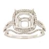 Image 1 : Genuine 14K White Gold 0.47CTW Diamond Semi Mount Ring - REF-84W4G