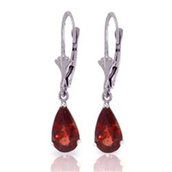 2.45 ctw Garnet Earrings Jewelry 14KT White Gold