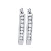 Image 1 : 0.25CT Diamond Hoops 10KT Earrings White Gold