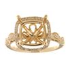 Image 1 : Genuine 14K Yellow Gold 0.38CTW Diamond Semi Mount Ring - REF-70N2A