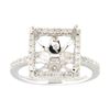 Image 1 : Genuine 14K White Gold 0.49CTW Diamond Semi Mount Ring - REF-76G3M