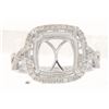 Image 1 : Genuine 14K White Gold 0.41CTW Diamond Semi Mount Ring - REF-74R2H