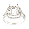 Image 1 : Genuine 14K White Gold 0.64CTW Diamond Semi Mount Ring - REF-90K6R