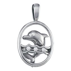 0.05CT Diamond Anniversary 10KT Pendant 2Tone Gold