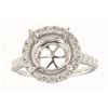 Image 1 : Genuine 14K White Gold 0.76CTW Diamond Semi Mount Ring - REF-99M7F