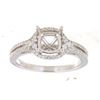 Image 1 : Genuine 14K White Gold 0.37CTW Diamond Semi Mount Ring - REF-62K8R