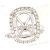 Image 1 : Genuine 14K White Gold 0.71CTW Diamond Semi Mount Ring - REF-94K2R