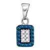 Image 1 : 0.20CT Diamond Micro-Pave 10KT Pendant White Gold