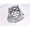 Image 1 : Genuine 14K White Gold 0.26CTW Diamond Semi Mount Ring - REF-61K3R