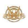 Image 1 : Genuine 14K Yellow Gold 0.4CTW Diamond Semi Mount Ring - REF-79G7M