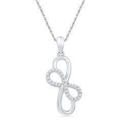 0.02CT Diamond Anniversary 10KT Pendant White Gold
