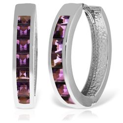 1.20 ctw Amethyst Earrings Jewelry 14KT White Gold