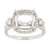 Image 1 : Genuine 14K White Gold 0.63CTW Diamond Semi Mount Ring - REF-85H8W