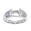 Image 1 : Genuine 14K White Gold 0.24CTW Diamond Semi Mount Ring - REF-54Y6Z