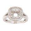 Image 1 : Genuine 14K White Gold 0.26CTW Diamond Semi Mount Ring - REF-59A6X