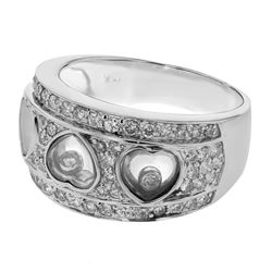 Genuine 18K White Gold 0.75CTW Diamond Fashion Ring - REF-120N6A