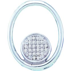 0.05CT Diamond Circle 10KT Pendant White Gold