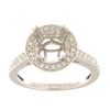 Image 1 : Genuine 14K White Gold 0.61CTW Diamond Semi Mount Ring - REF-104W5G