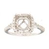 Image 1 : Genuine 14K White Gold 0.46CTW Diamond Semi Mount Ring - REF-74T6K